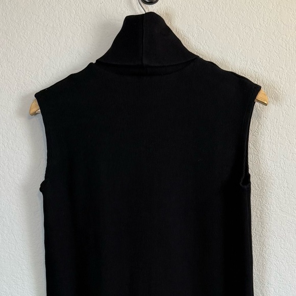 KowTow Black Building Block Rib Roll Neck Sleeveless Dress Minimalist Size XS - Picture 7 of 9